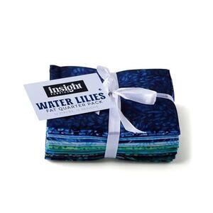 Insight Fabrics Water Lilies Batik Cotton Fat Quarters 12ct